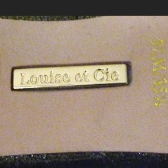 Louise et Cie Metallic Pewter Gray Leather Stiletto Strappy Open Toe Shoes 5.5 - Picture 9 of 11